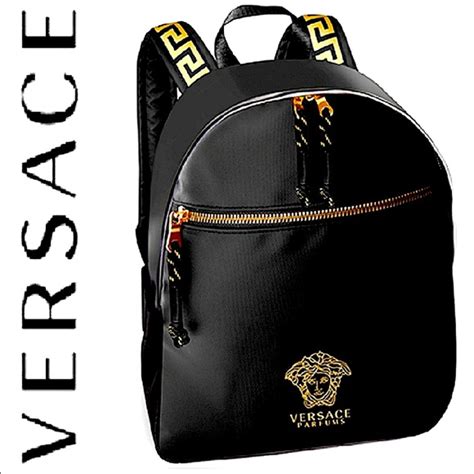 black versace parfums backpack|versace men's perfume with backpack.